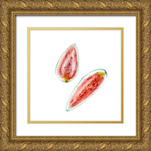 Love Me Fruit VI Gold Ornate Wood Framed Art Print with Double Matting by Wang, Melissa