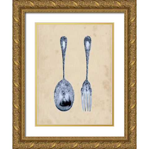 Antique Utensils III Gold Ornate Wood Framed Art Print with Double Matting by Wang, Melissa