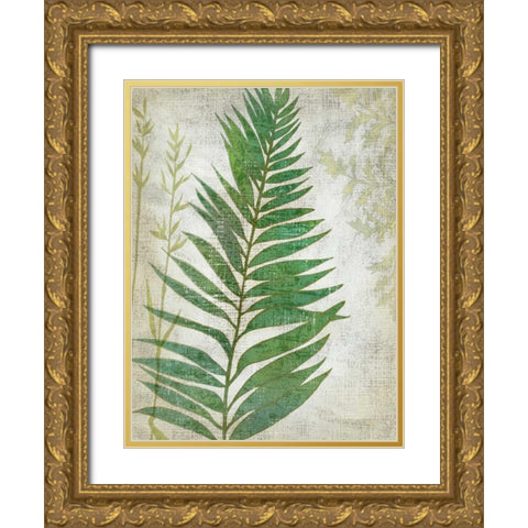 Frond I Gold Ornate Wood Framed Art Print with Double Matting by Zarris, Chariklia