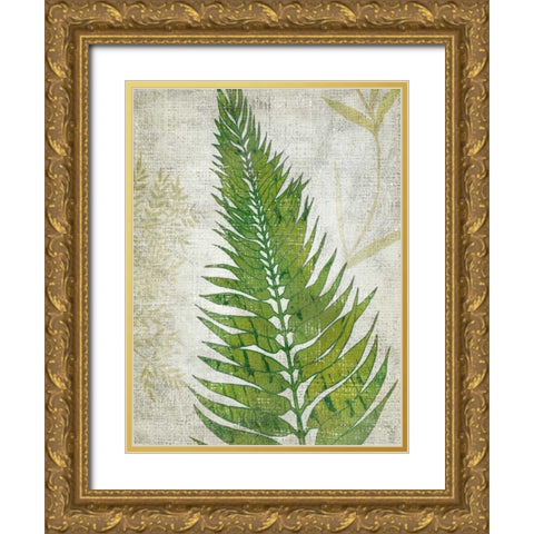 Frond II Gold Ornate Wood Framed Art Print with Double Matting by Zarris, Chariklia