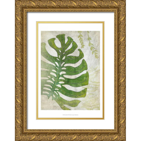 Frond III Gold Ornate Wood Framed Art Print with Double Matting by Zarris, Chariklia