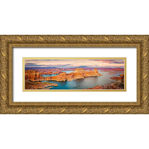 Lake Canyon View III Gold Ornate Wood Framed Art Print with Double Matting by Drost, David