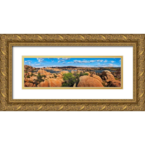 Lake Canyon View V Gold Ornate Wood Framed Art Print with Double Matting by Drost, David