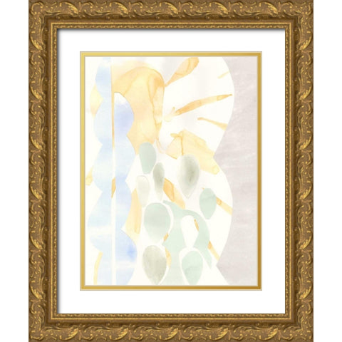 Painted Desert II Gold Ornate Wood Framed Art Print with Double Matting by Stramel, Renee W.