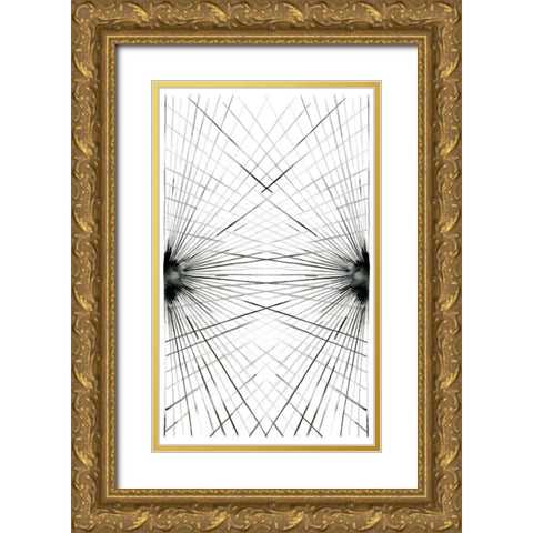 Rays III Gold Ornate Wood Framed Art Print with Double Matting by Popp, Grace