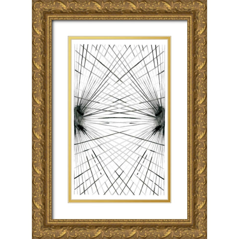 Rays IV Gold Ornate Wood Framed Art Print with Double Matting by Popp, Grace