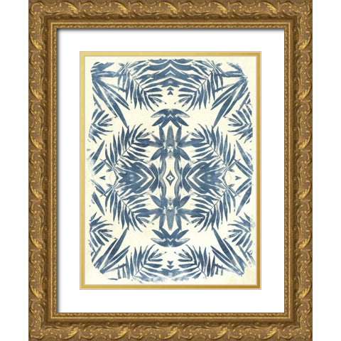 Tropical Kaleidoscope I Gold Ornate Wood Framed Art Print with Double Matting by Vess, June Erica