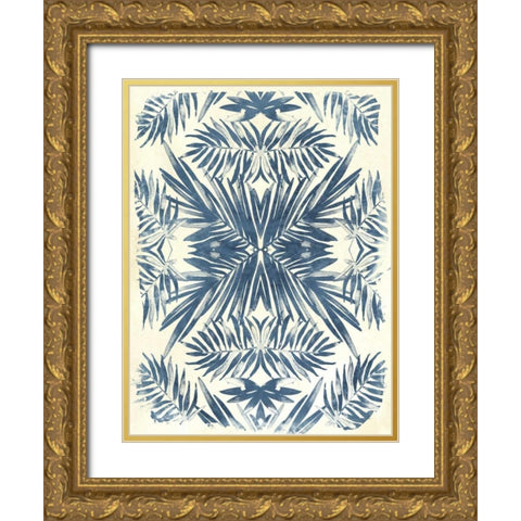 Tropical Kaleidoscope II Gold Ornate Wood Framed Art Print with Double Matting by Vess, June Erica