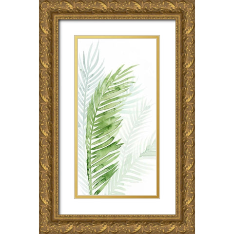 Faint Palms II Gold Ornate Wood Framed Art Print with Double Matting by Popp, Grace