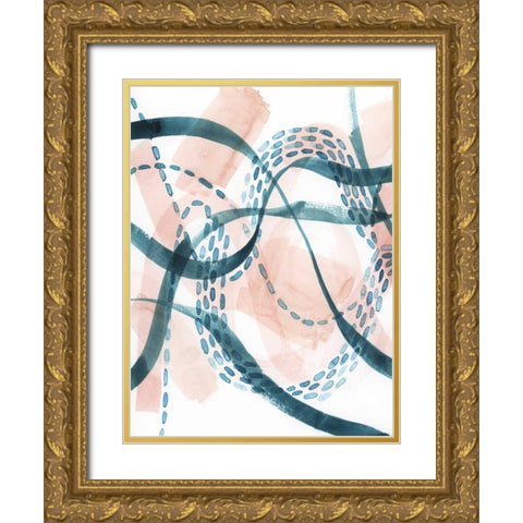 Ripple Flux I Gold Ornate Wood Framed Art Print with Double Matting by Popp, Grace