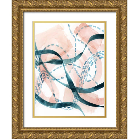 Ripple Flux II Gold Ornate Wood Framed Art Print with Double Matting by Popp, Grace