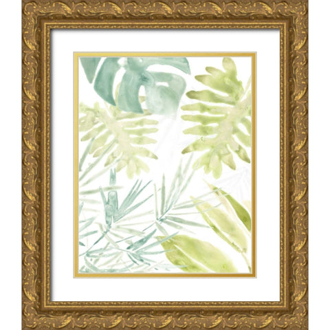 Island Medley I Gold Ornate Wood Framed Art Print with Double Matting by Vess, June Erica