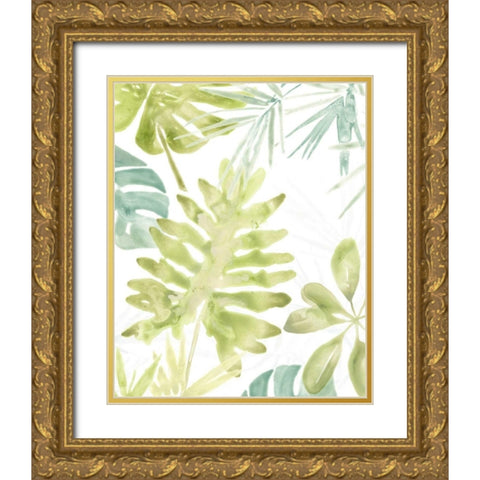 Island Medley IV Gold Ornate Wood Framed Art Print with Double Matting by Vess, June Erica
