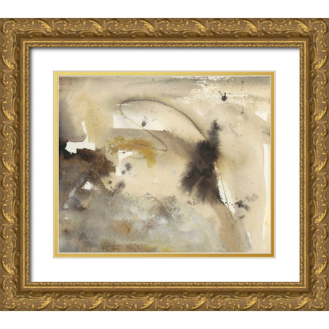 Waves in Motion III Gold Ornate Wood Framed Art Print with Double Matting by Combs, Joyce