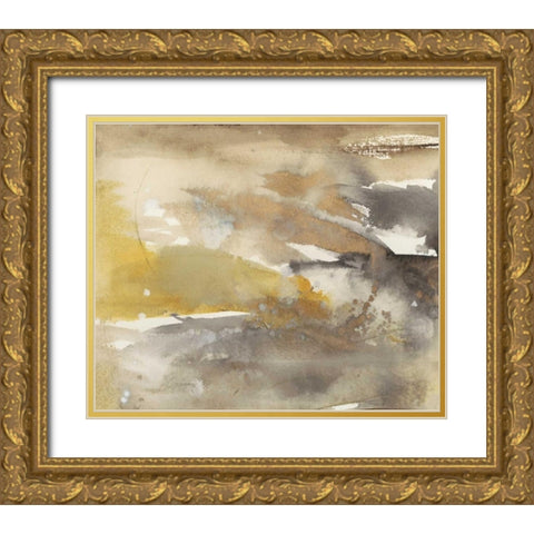 Waves in Motion IV Gold Ornate Wood Framed Art Print with Double Matting by Combs, Joyce