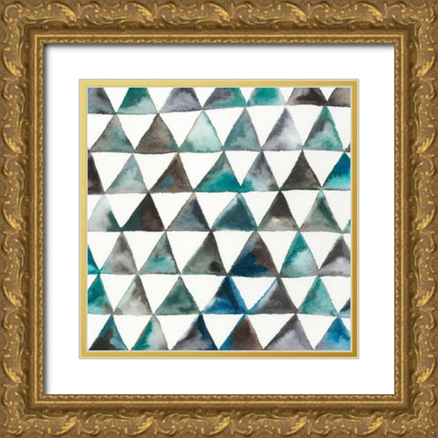 La Mer V Gold Ornate Wood Framed Art Print with Double Matting by Zarris, Chariklia