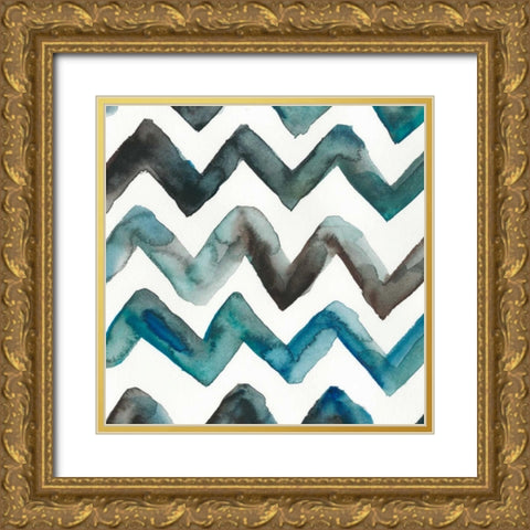 La Mer VII Gold Ornate Wood Framed Art Print with Double Matting by Zarris, Chariklia