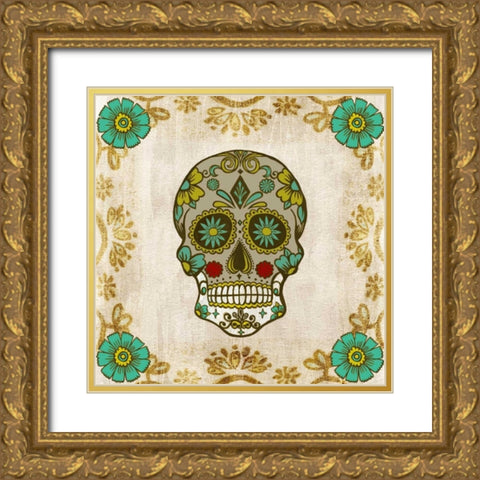 Day of the Dead I Gold Ornate Wood Framed Art Print with Double Matting by Popp, Grace