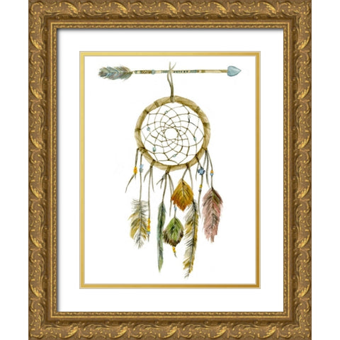 Dreamcatchers I Gold Ornate Wood Framed Art Print with Double Matting by Wang, Melissa
