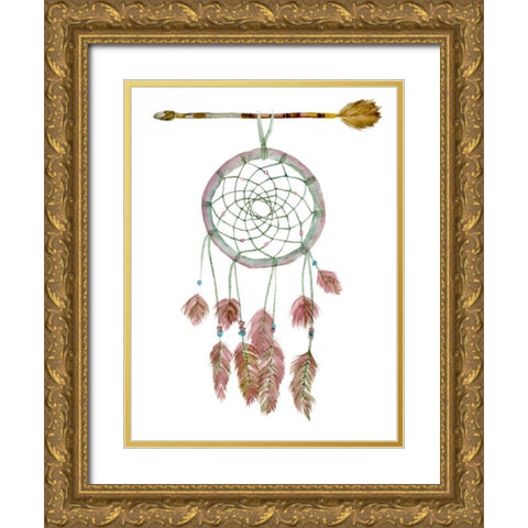 Dreamcatchers II Gold Ornate Wood Framed Art Print with Double Matting by Wang, Melissa