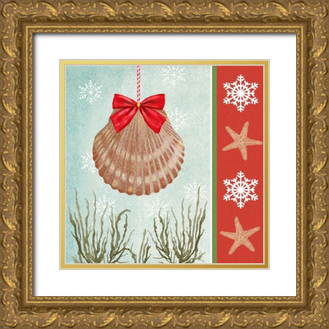 Christmas Coastal I Gold Ornate Wood Framed Art Print with Double Matting by Reynolds, Jade