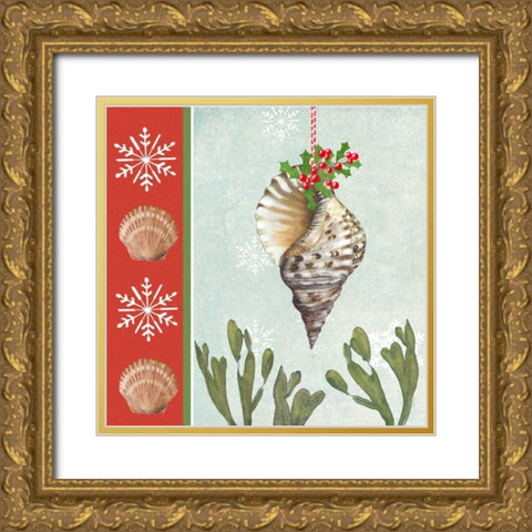 Christmas Coastal II Gold Ornate Wood Framed Art Print with Double Matting by Reynolds, Jade