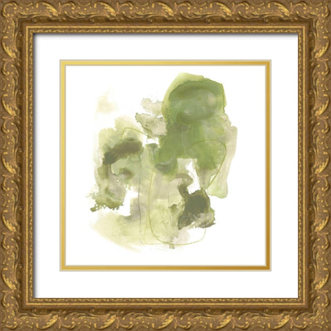 Foliose Gesture II Gold Ornate Wood Framed Art Print with Double Matting by Vess, June Erica