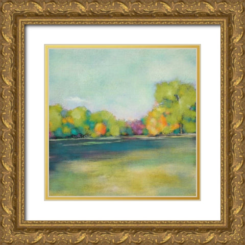 Parkview I Gold Ornate Wood Framed Art Print with Double Matting by Zarris, Chariklia