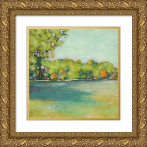 Parkview II Gold Ornate Wood Framed Art Print with Double Matting by Zarris, Chariklia