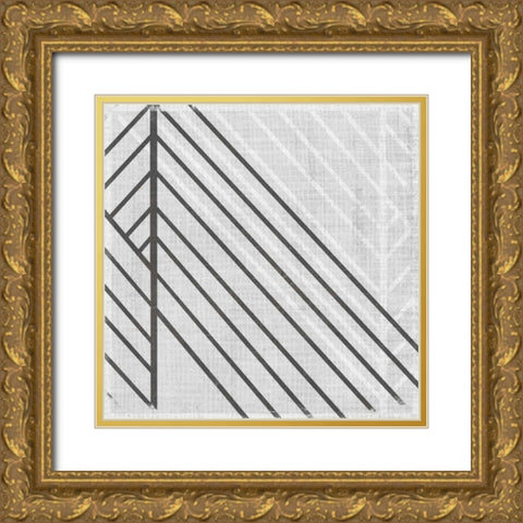 Diametric I Gold Ornate Wood Framed Art Print with Double Matting by Vess, June Erica