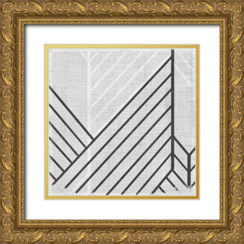 Diametric III Gold Ornate Wood Framed Art Print with Double Matting by Vess, June Erica