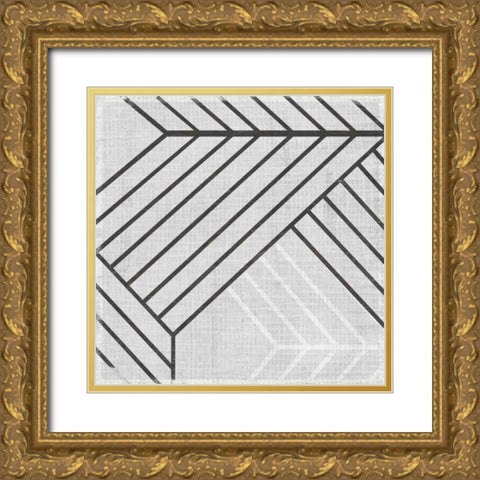 Diametric VI Gold Ornate Wood Framed Art Print with Double Matting by Vess, June Erica