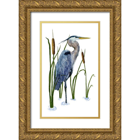 Beside the Lake II Gold Ornate Wood Framed Art Print with Double Matting by Wang, Melissa