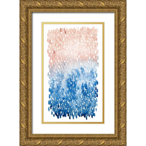Coral Cascade I Gold Ornate Wood Framed Art Print with Double Matting by Popp, Grace