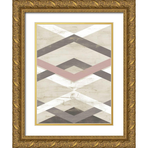 Midpoint I Gold Ornate Wood Framed Art Print with Double Matting by Vess, June Erica