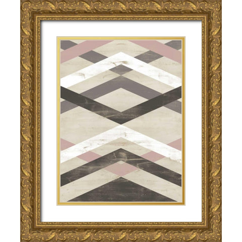Midpoint III Gold Ornate Wood Framed Art Print with Double Matting by Vess, June Erica