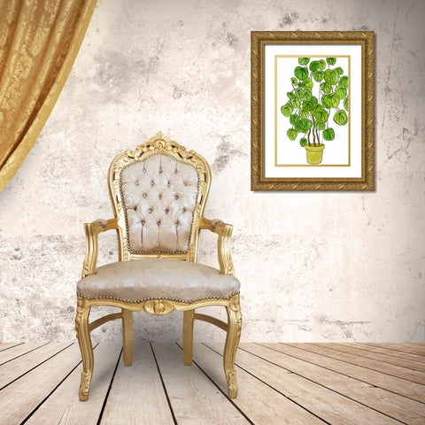 Potted Jungle II Gold Ornate Wood Framed Art Print with Double Matting by Wang, Melissa