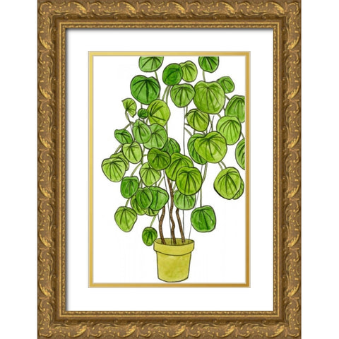 Potted Jungle II Gold Ornate Wood Framed Art Print with Double Matting by Wang, Melissa