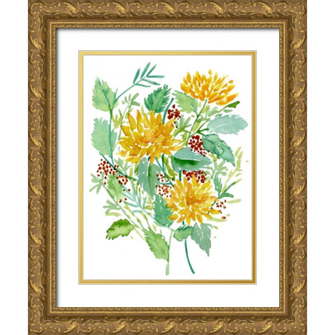 Joyful Movement II Gold Ornate Wood Framed Art Print with Double Matting by Wang, Melissa