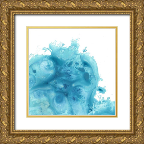 Splash Wave I Gold Ornate Wood Framed Art Print with Double Matting by Vess, June Erica