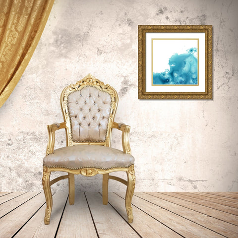 Splash Wave II Gold Ornate Wood Framed Art Print with Double Matting by Vess, June Erica