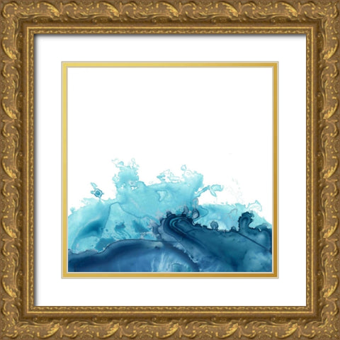 Splash Wave III Gold Ornate Wood Framed Art Print with Double Matting by Vess, June Erica