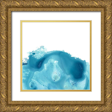Splash Wave IV Gold Ornate Wood Framed Art Print with Double Matting by Vess, June Erica