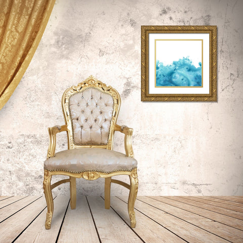 Splash Wave VI Gold Ornate Wood Framed Art Print with Double Matting by Vess, June Erica