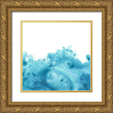 Splash Wave VI Gold Ornate Wood Framed Art Print with Double Matting by Vess, June Erica