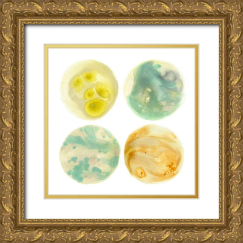 Planetary I Gold Ornate Wood Framed Art Print with Double Matting by Vess, June Erica