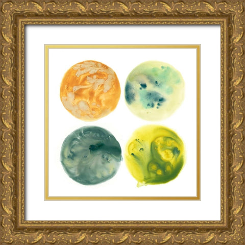 Planetary II Gold Ornate Wood Framed Art Print with Double Matting by Vess, June Erica