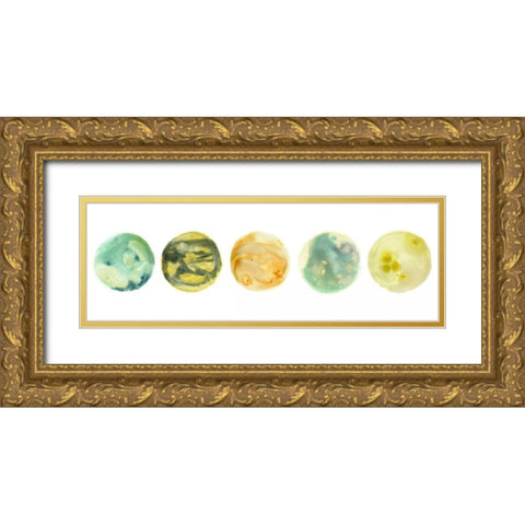 Planetary VII Gold Ornate Wood Framed Art Print with Double Matting by Vess, June Erica