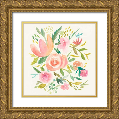 Summer Fete I Gold Ornate Wood Framed Art Print with Double Matting by Zarris, Chariklia
