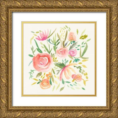 Summer Fete II Gold Ornate Wood Framed Art Print with Double Matting by Zarris, Chariklia